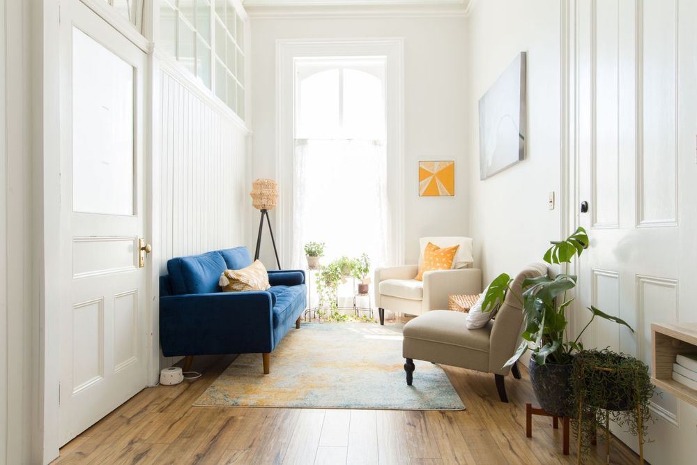 A warm, welcoming therapy office